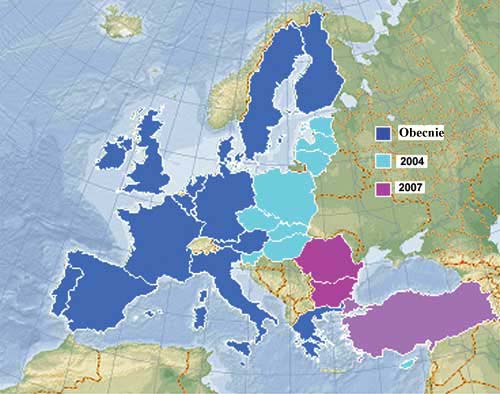 Mapa chronologii jednocznia Europy